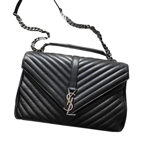 sac a main noir yves saint laurent|Saint Laurent tuxedo bag.